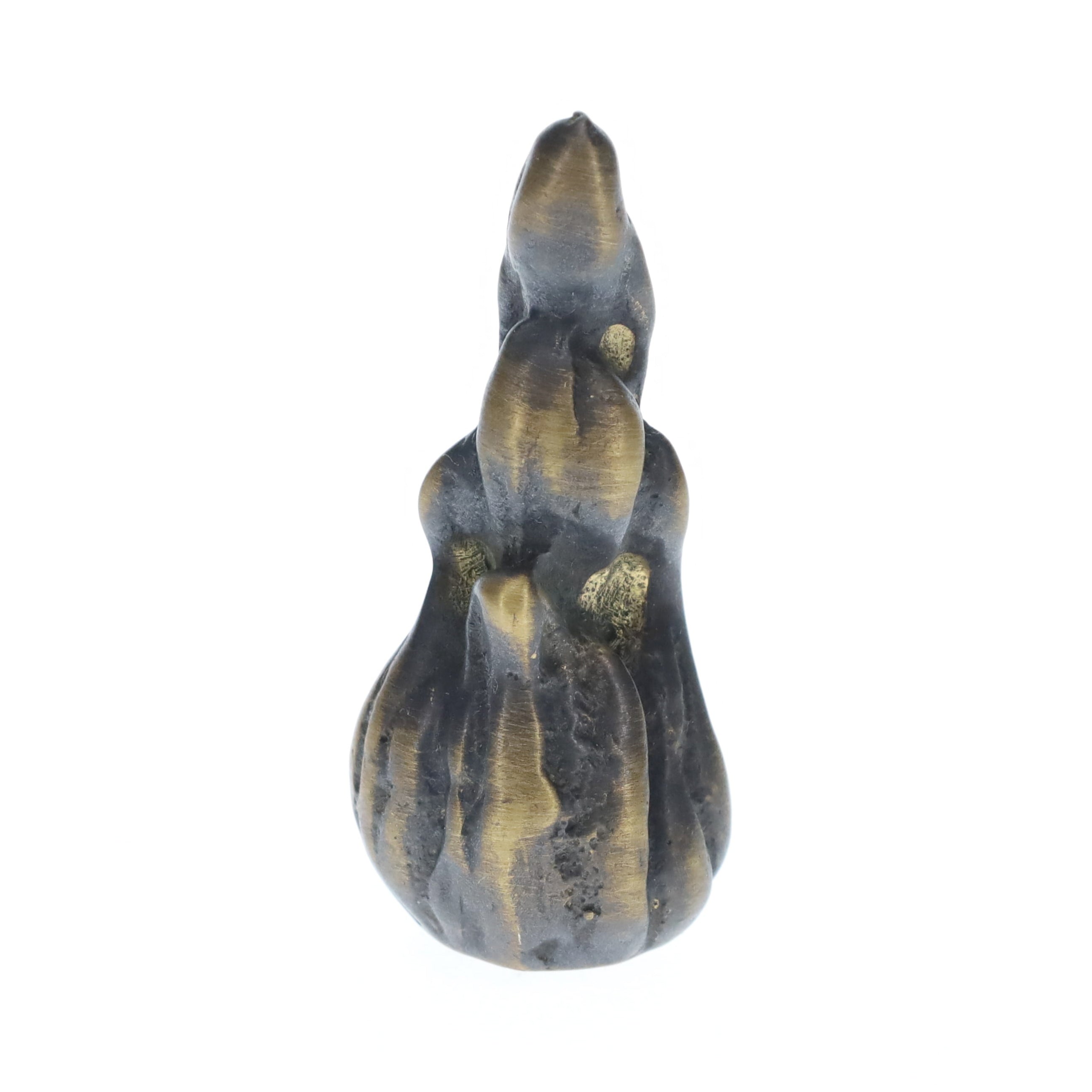 2-1/8" Tall Brass Finial, Bronze Flame, 1/4-27F Tap (15184)
