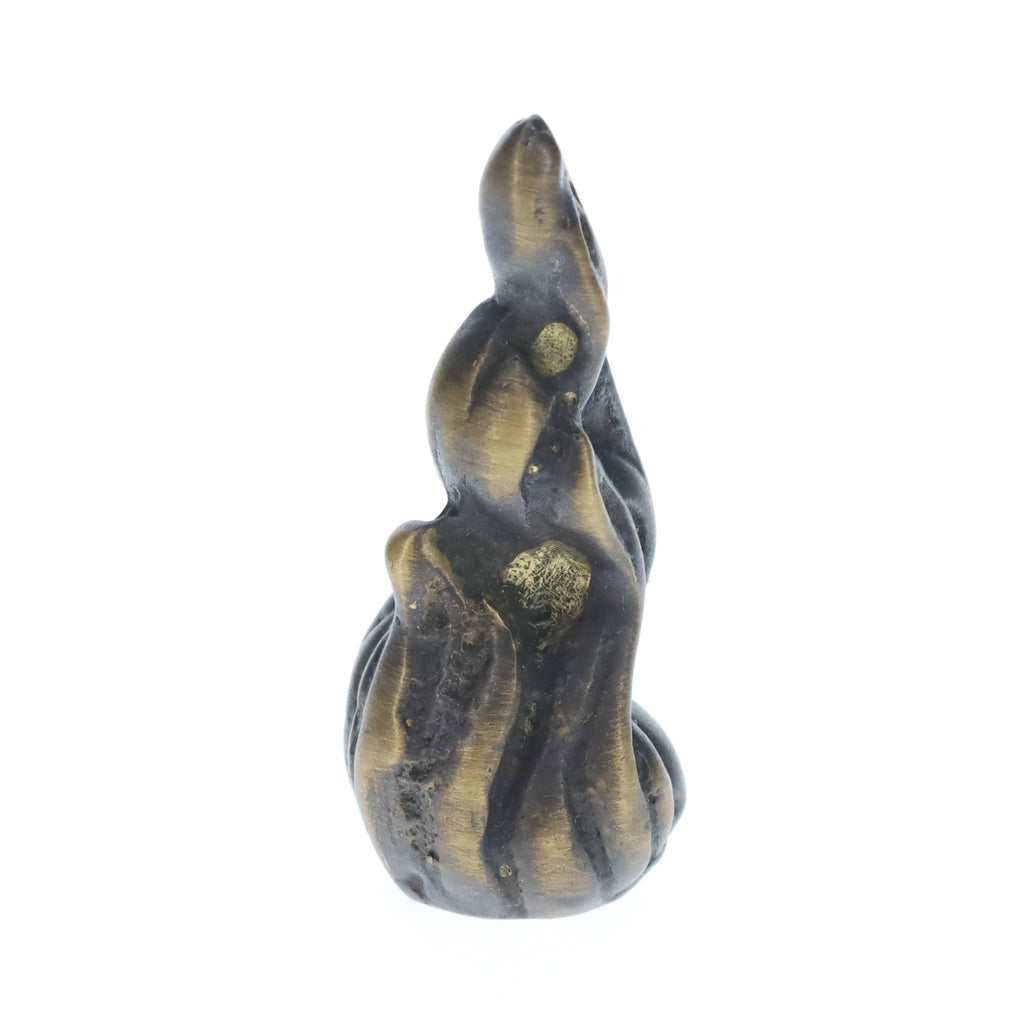 2-1/8" Tall Brass Finial, Bronze Flame, 1/4-27F Tap (15184)