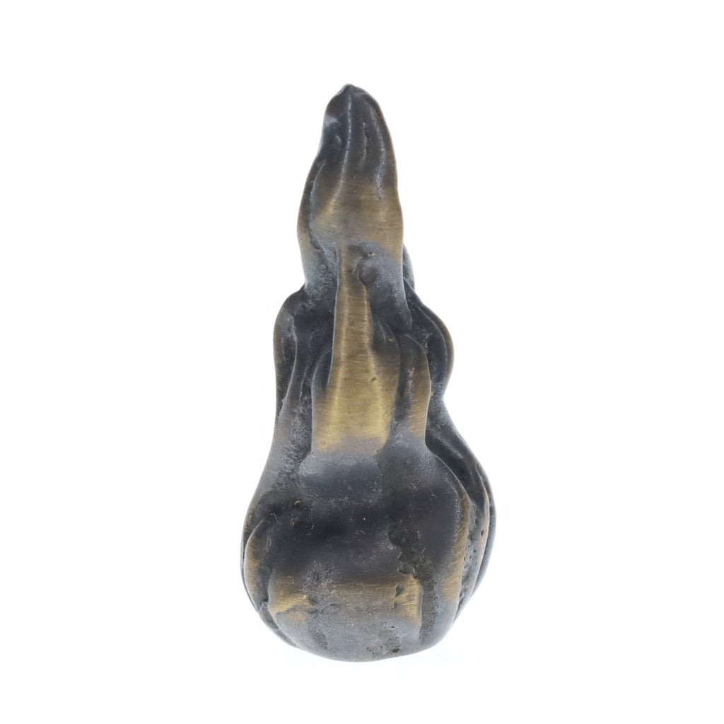 2-1/8" Tall Brass Finial, Bronze Flame, 1/4-27F Tap (15184)