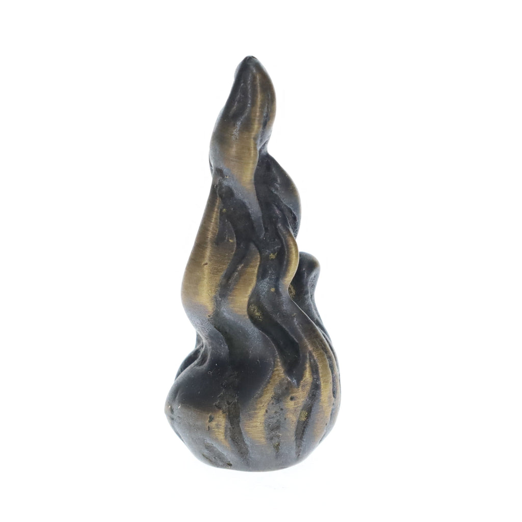 2-1/8" Tall Brass Finial, Bronze Flame, 1/4-27F Tap (15184)