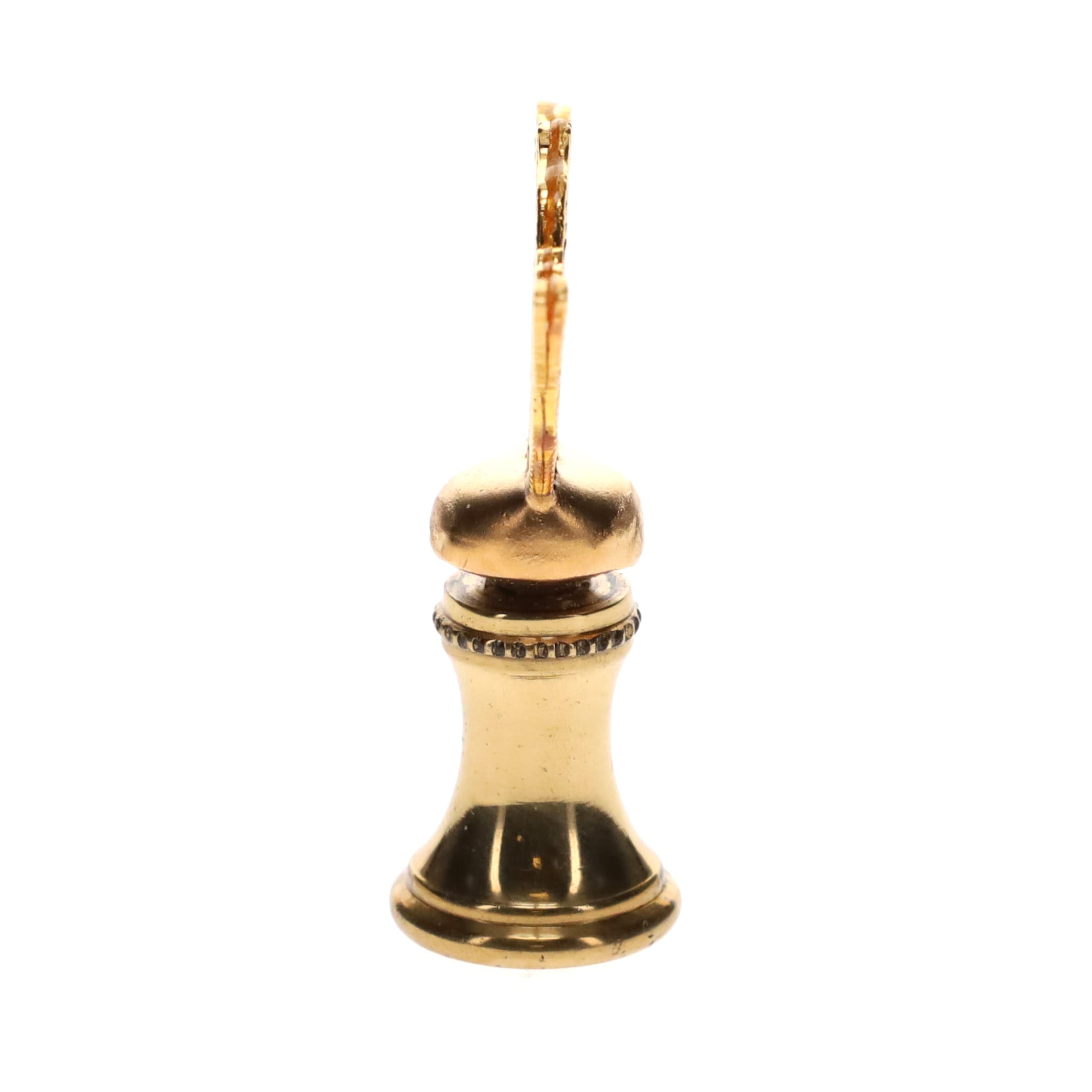 1-3/4" Tall Brass Finial, Openwork Fan Design, 1/4-27F Tap (15185)