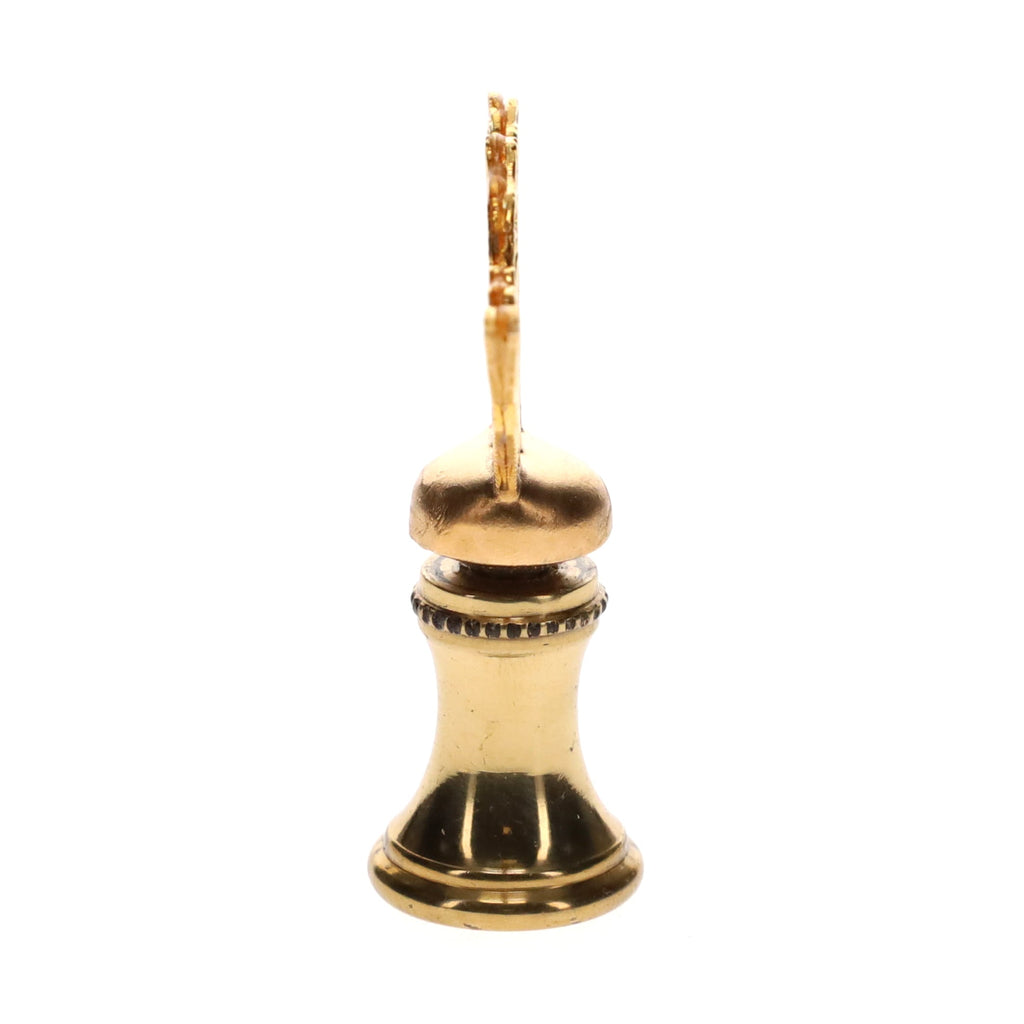 1-3/4" Tall Brass Finial, Openwork Fan Design, 1/4-27F Tap (15185)