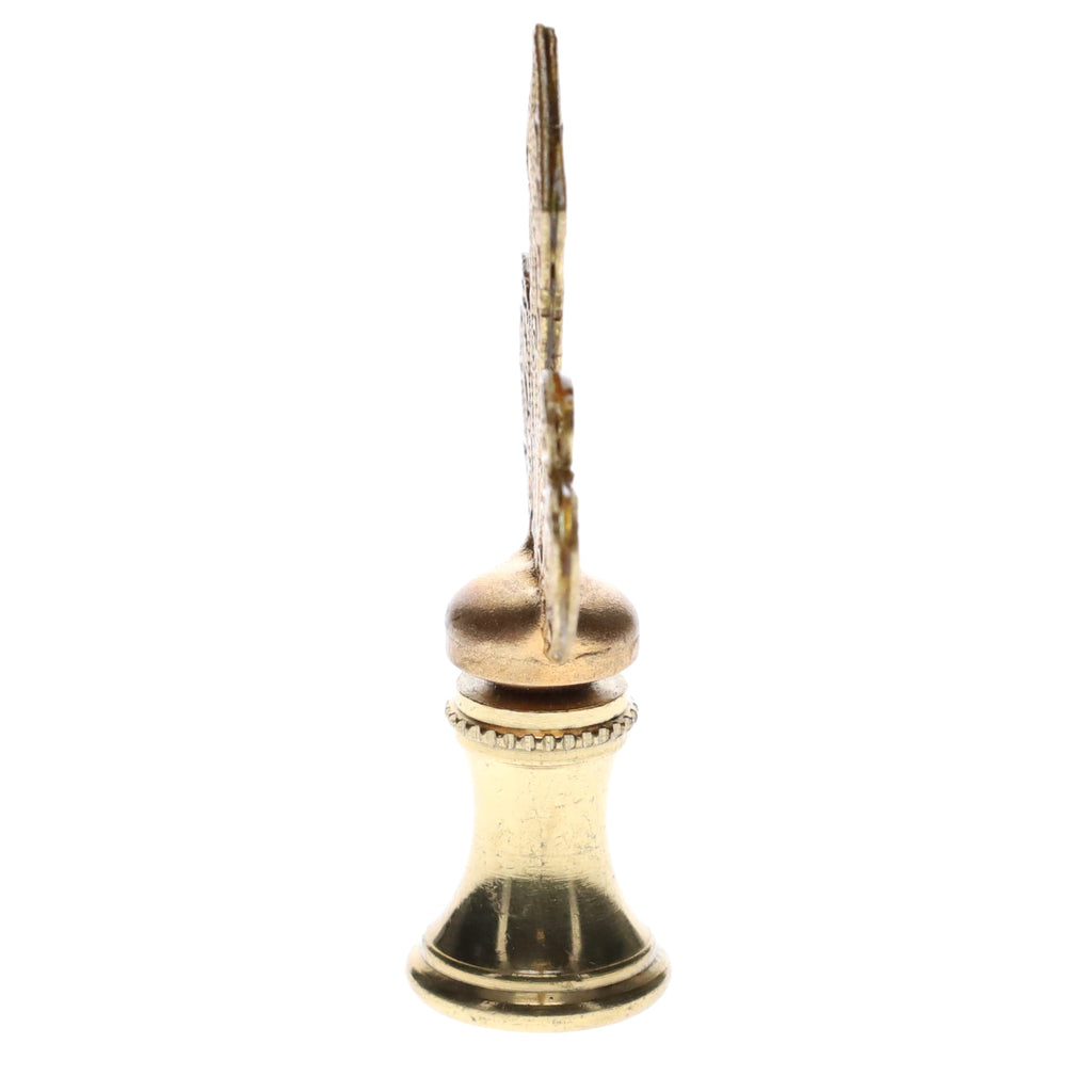 2-1/4" Tall Brass Finial, Openwork Fan Design, 1/4-27F Tap (15186)