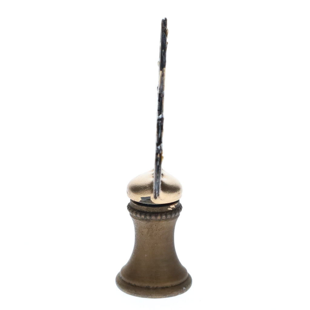 2-1/4" Tall Brass Finial, Openwork Fan Design, Bronze Finish, 1/4-27F Tap (15186BR)