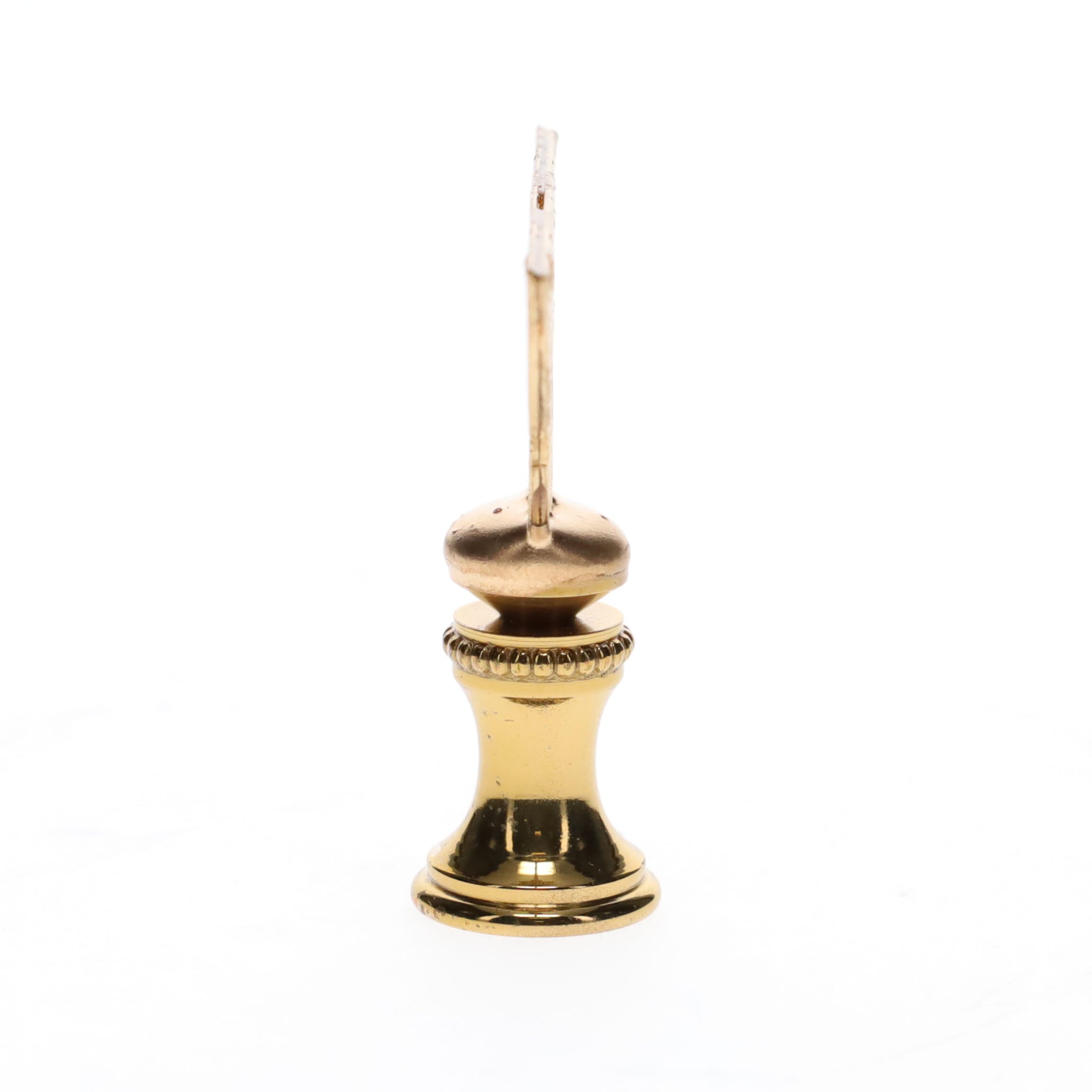 1-3/4" Tall Brass Finial, Filigree Fan, 1/4-27F Tap (15189)