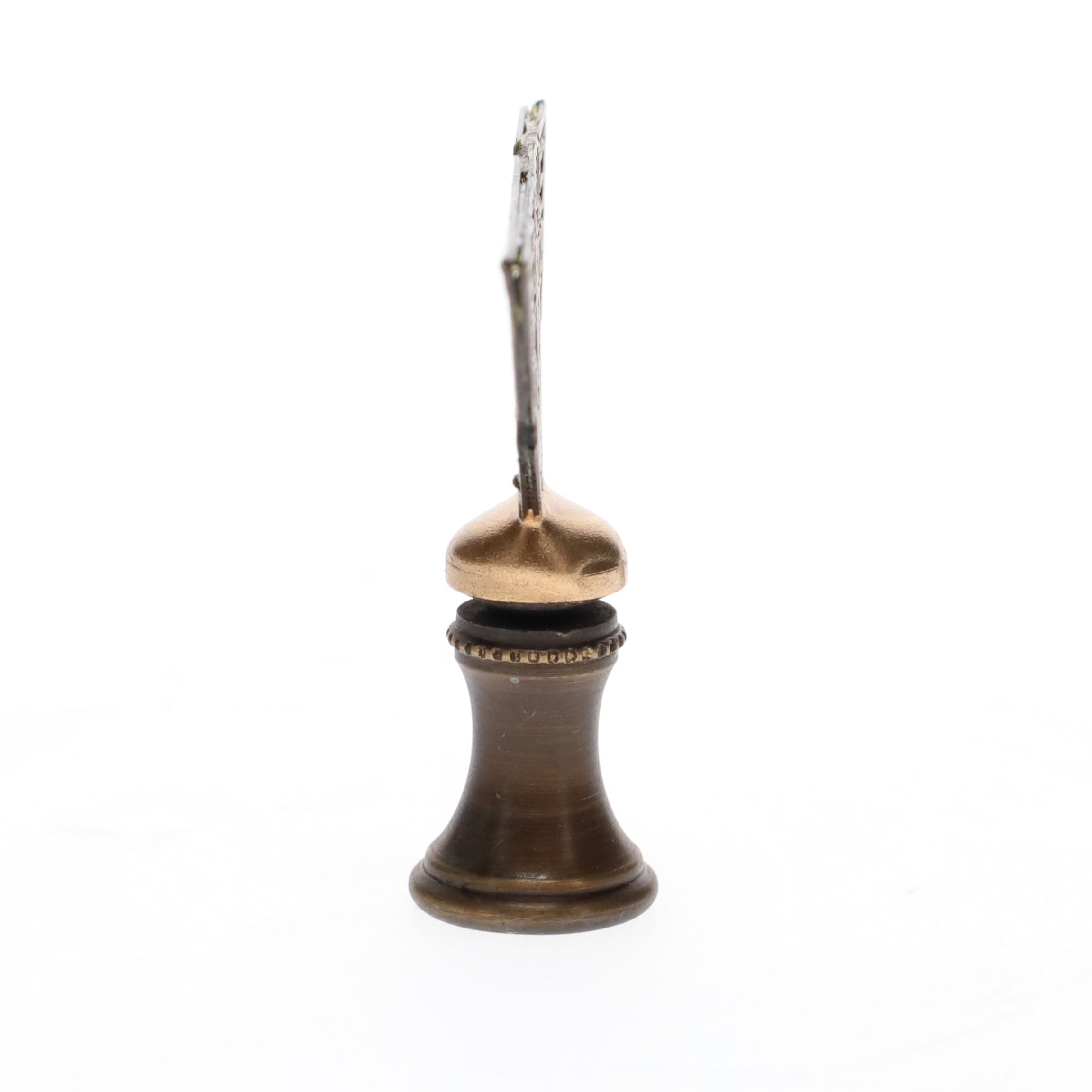 1-3/4" Tall Brass Finial, Filigree Fan, Bronze Finish, 1/4-27F Tap (15189BR)