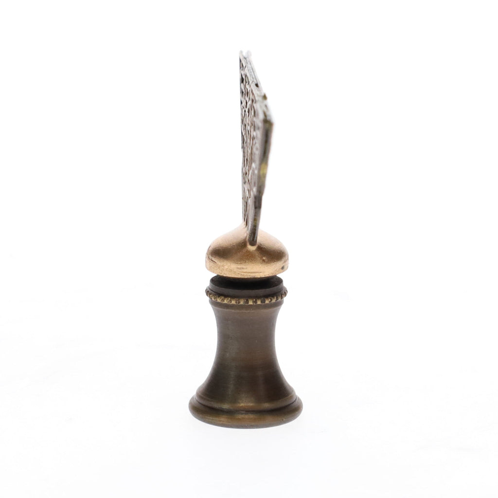1-3/4" Tall Brass Finial, Filigree Fan, Bronze Finish, 1/4-27F Tap (15189BR)