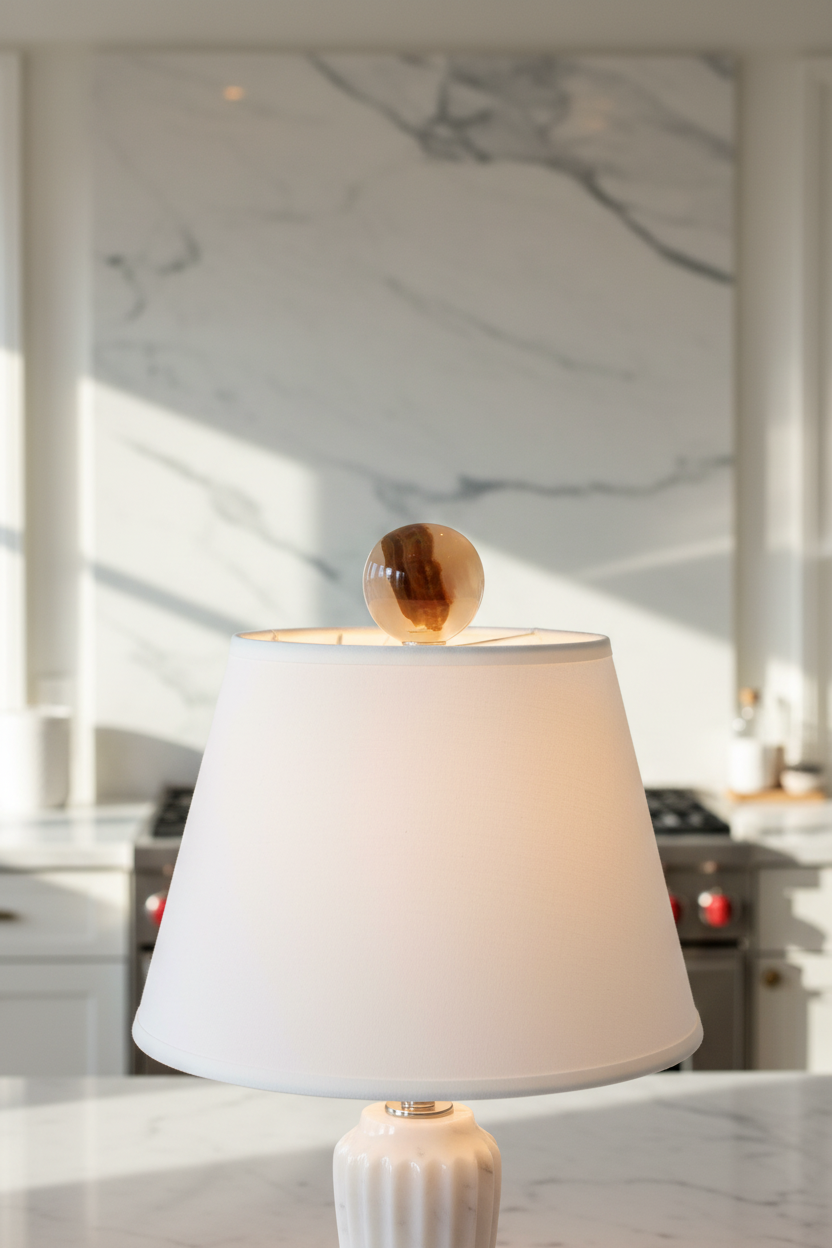 1-5/16" Diameter Finial, Agate Stone Quartz, 1/4-27F Tap (15200)