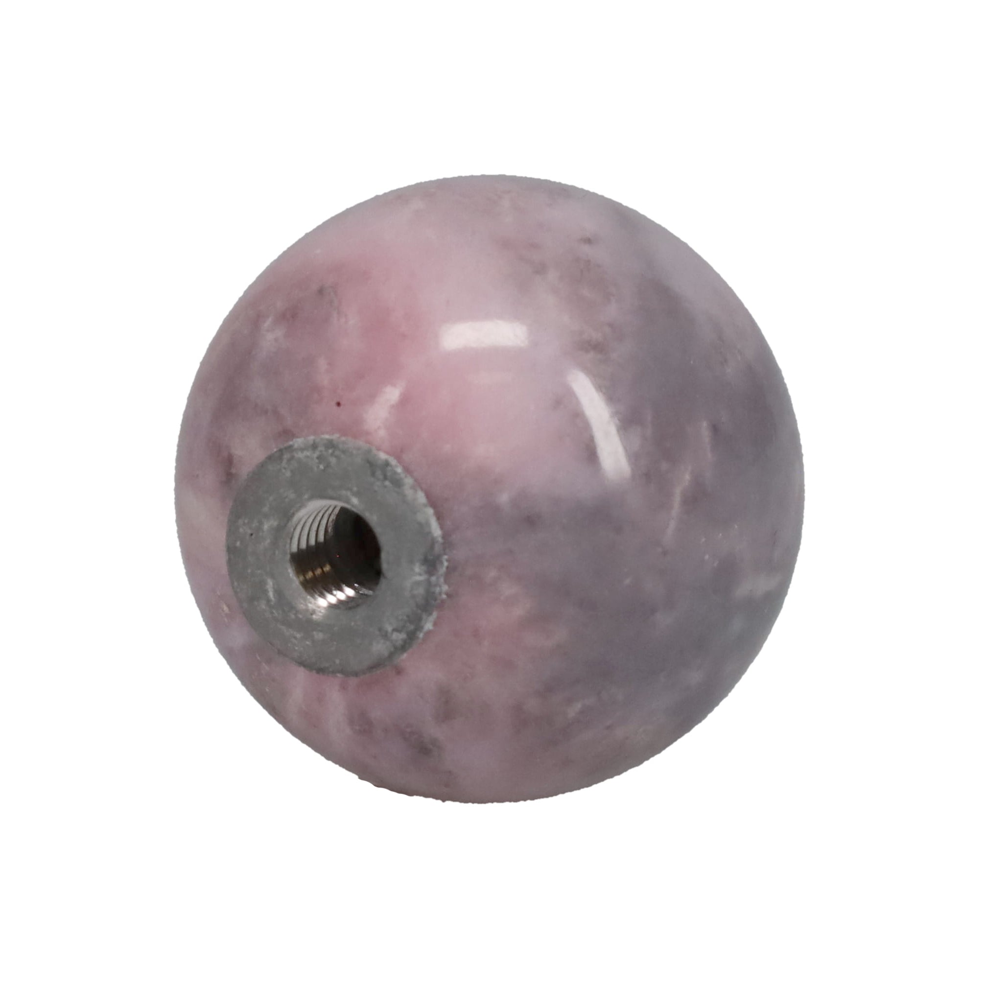 1-5/16" Diameter Finial, Marble Stone Grey & Pink, 1/4-27F Tap (15201PK)