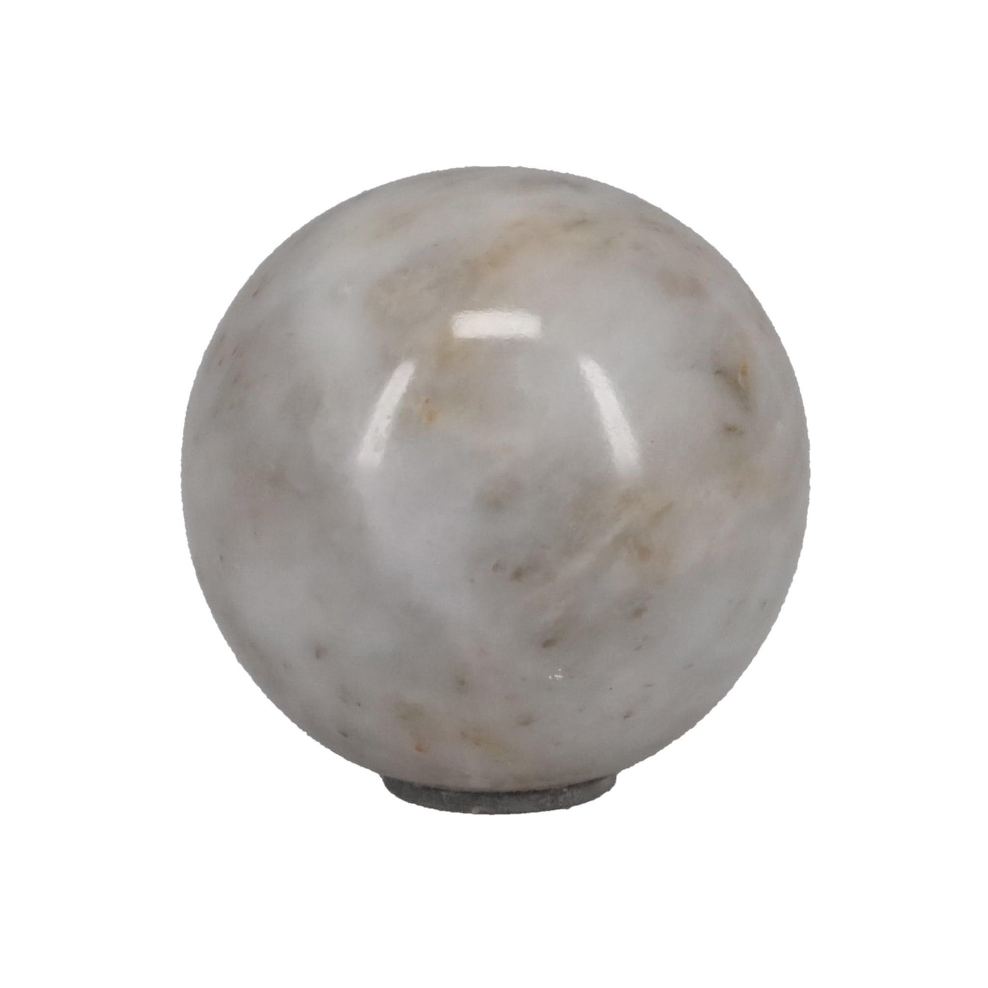 1-5/16" Diameter Finial, Marble Stone Grey & White, 1/4-27F Tap (15201WH)