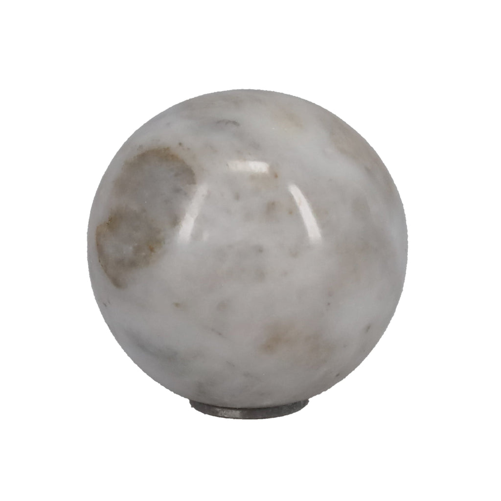 1-5/16" Diameter Finial, Marble Stone Grey & White, 1/4-27F Tap (15201WH)
