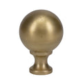 2-3/16" Tall Brass Finial, 1-1/2" Diameter Brass Ball, Unfinished, 1/4-27F Tap (15203)