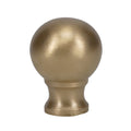 1-1/2" Tall Brass Finial, 1-1/8" Diameter Brass Ball, Unfinished, 1/4-27F Tap (15204)