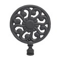 4" Tall Finial, 3" Diameter Black Sunflower Pattern, 1/4-27F Tap (15205)