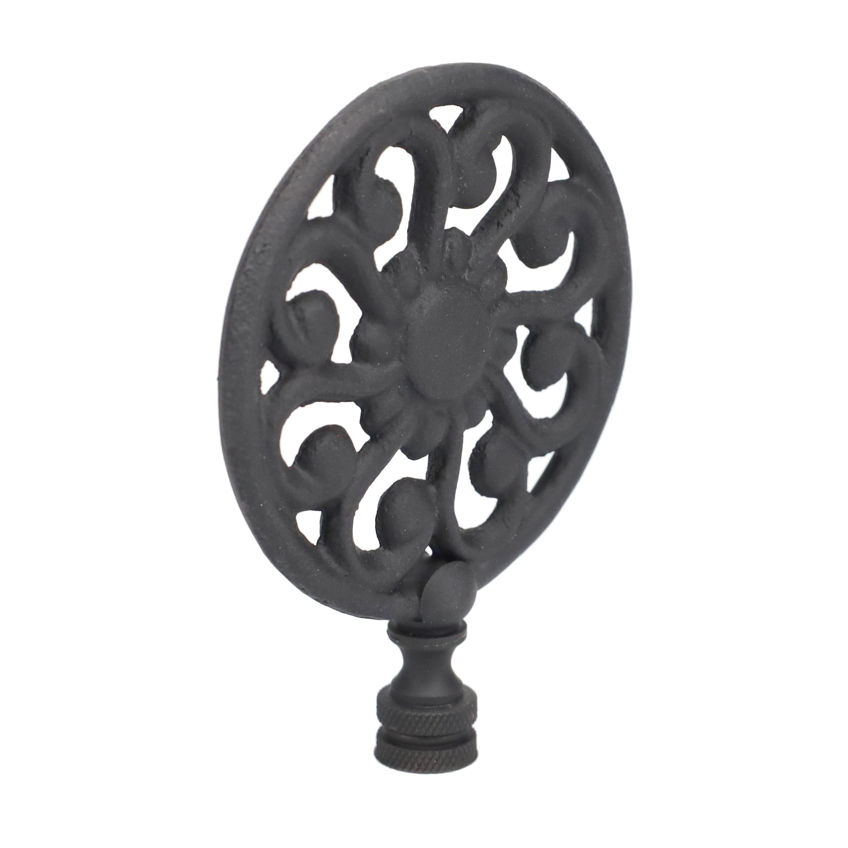 4" Tall Finial, 3" Diameter Black Sunflower Pattern, 1/4-27F Tap (15205)