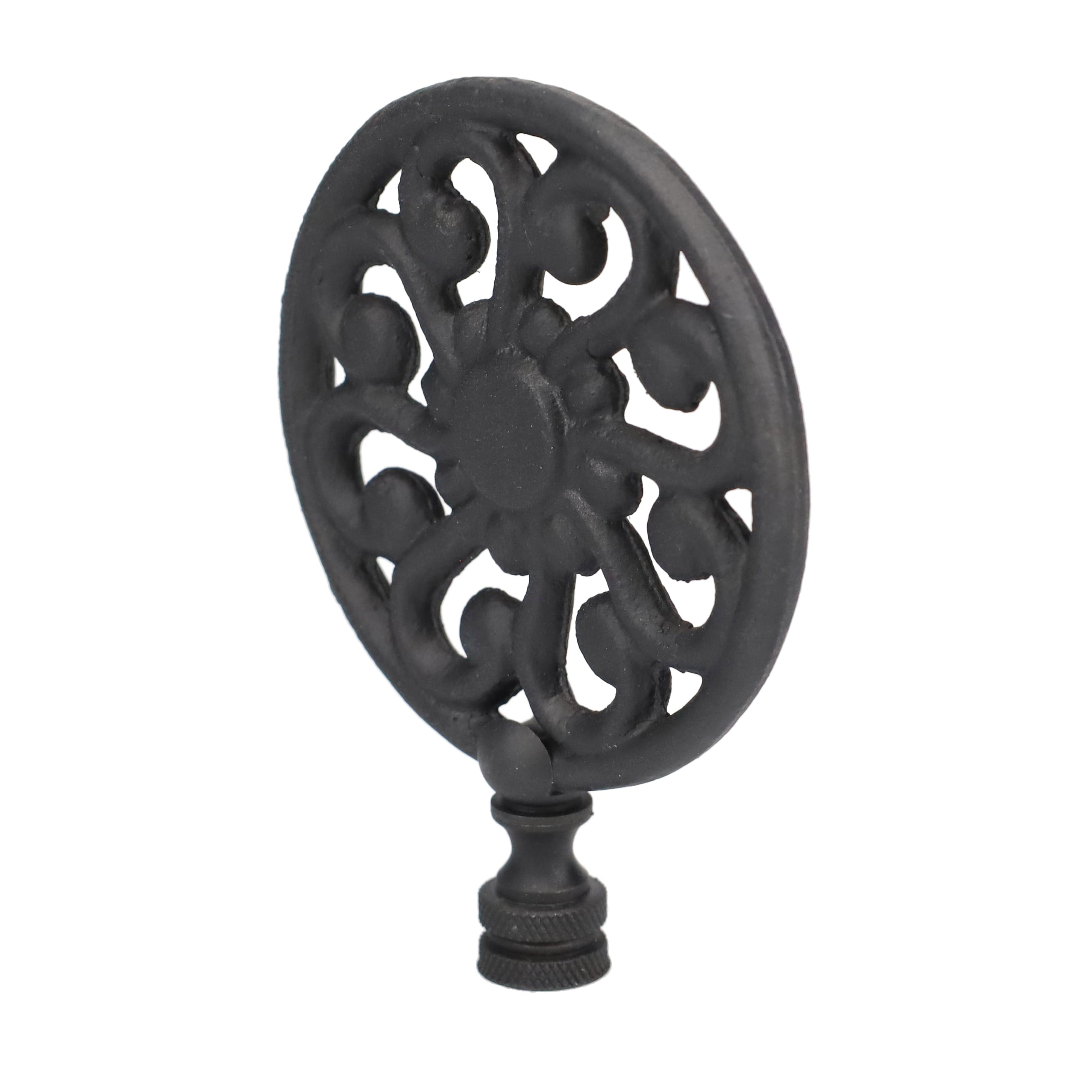 4" Tall Finial, 3" Diameter Black Sunflower Pattern, 1/4-27F Tap (15205)