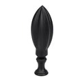 3" Tall Brass Finial, 1" Diam. Black Spindle, 1/4-27F Tap (15207)