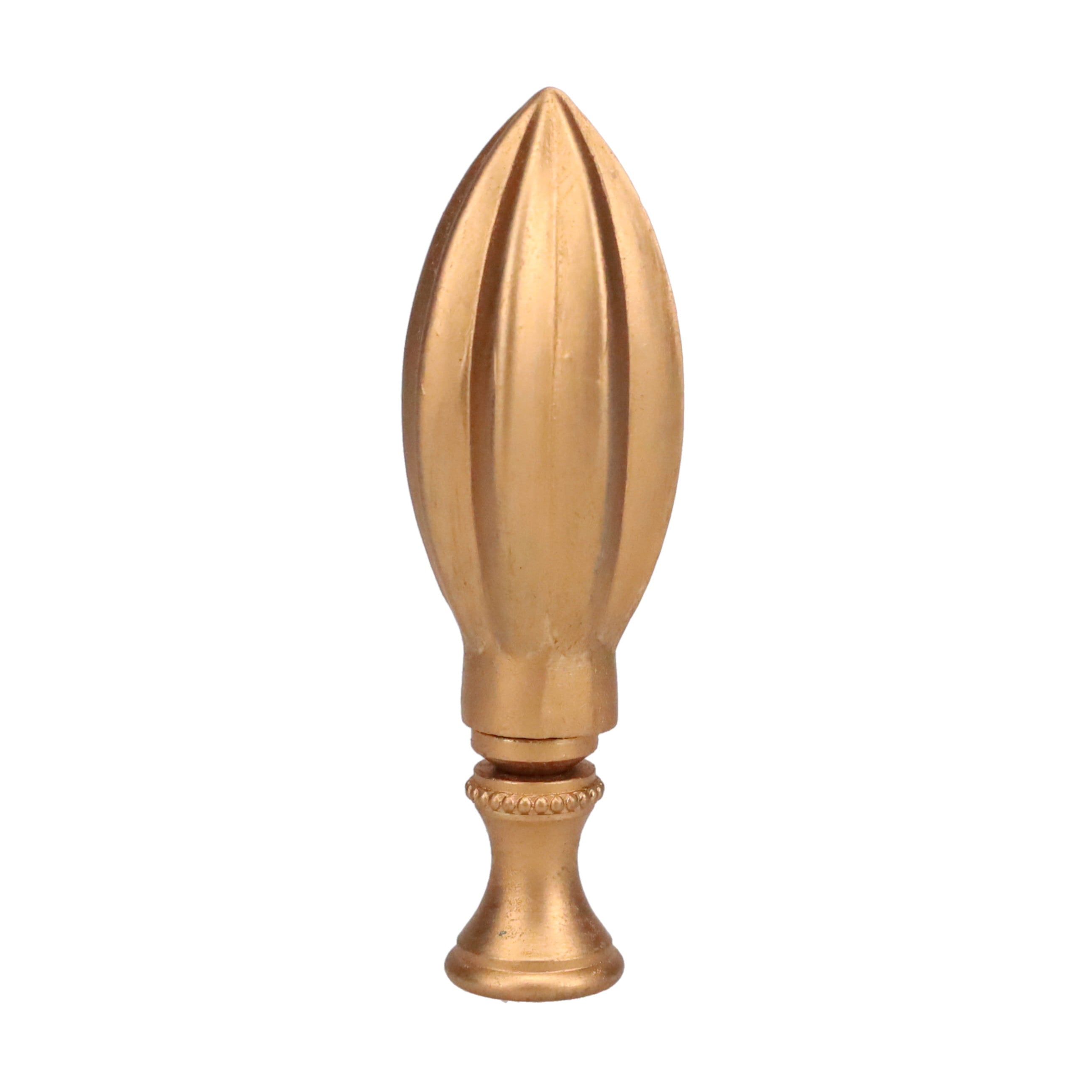 3" Tall Brass Finial, 1" Diam. Gold Spindle, 1/4-27F Tap (15207G1)