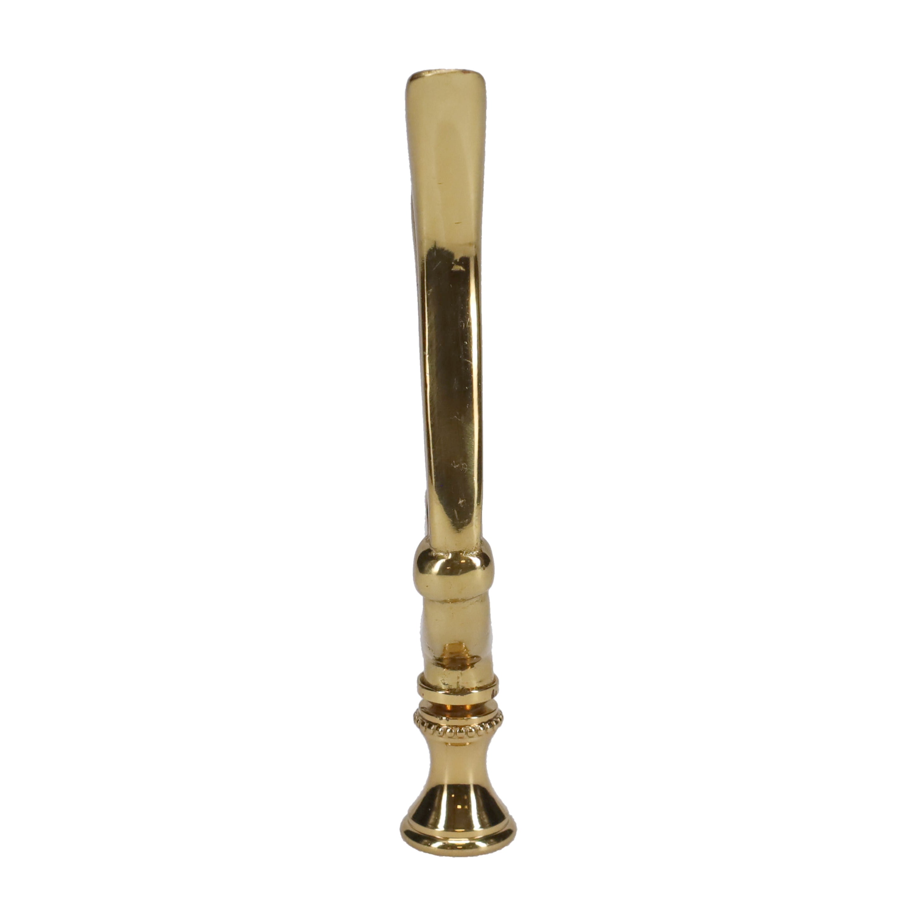 4-1/4" Tall Brass Finial, Victorian Leaf Flourish, 1/4-27F Tap (15208)