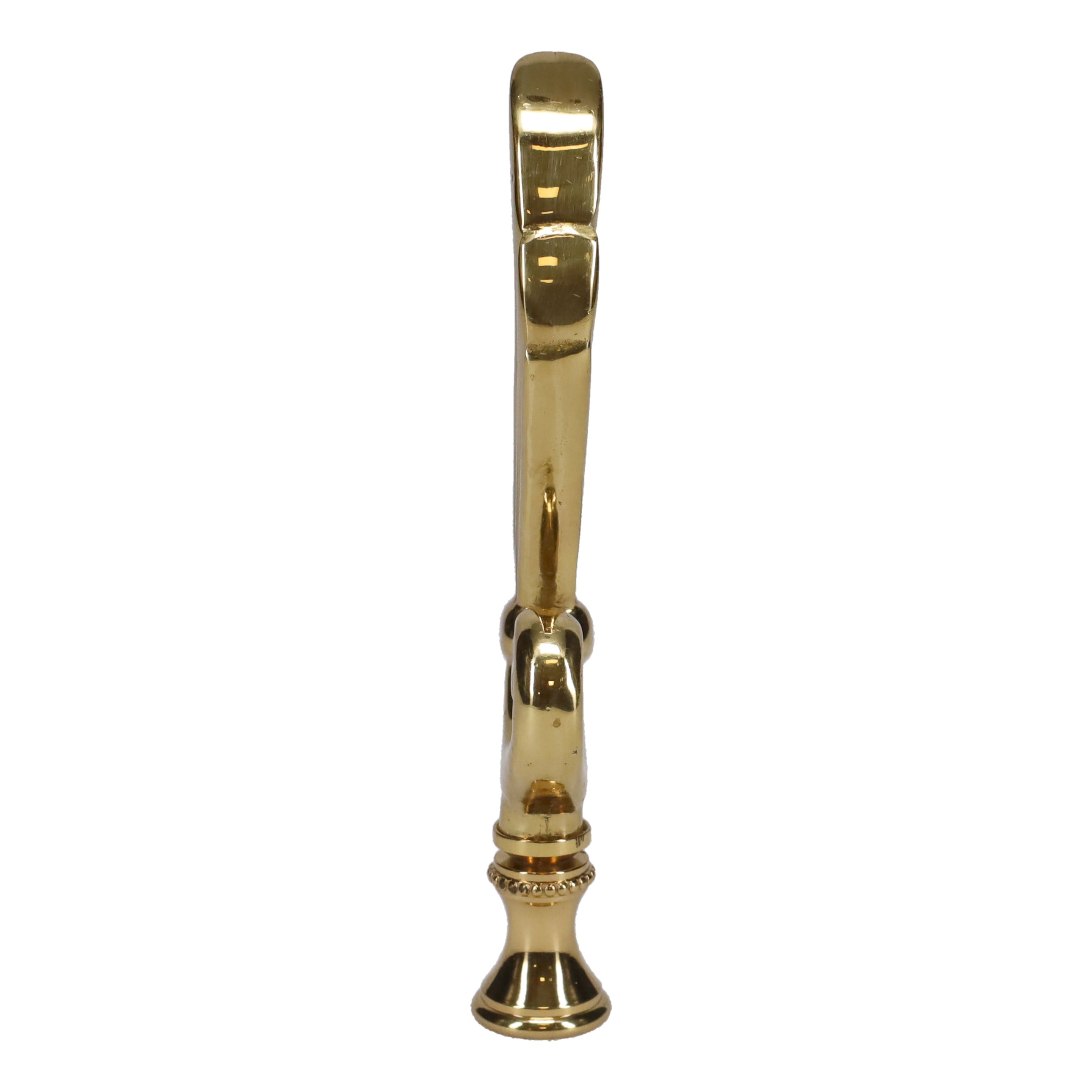 4-1/4" Tall Brass Finial, Victorian Leaf Flourish, 1/4-27F Tap (15208)
