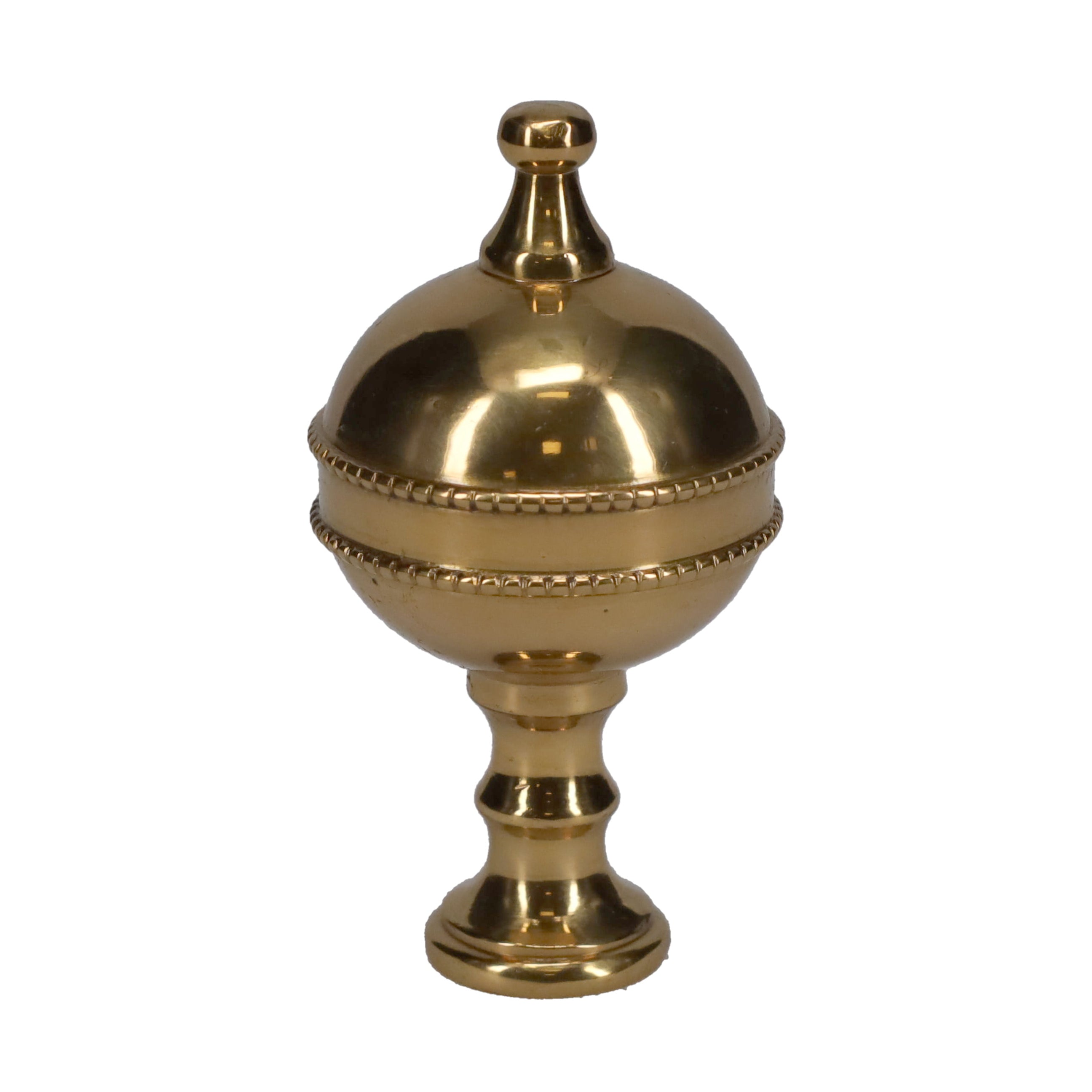 2-7/8" Tall Brass Finial, Urn Style, 1/4-27F Tap (15209)