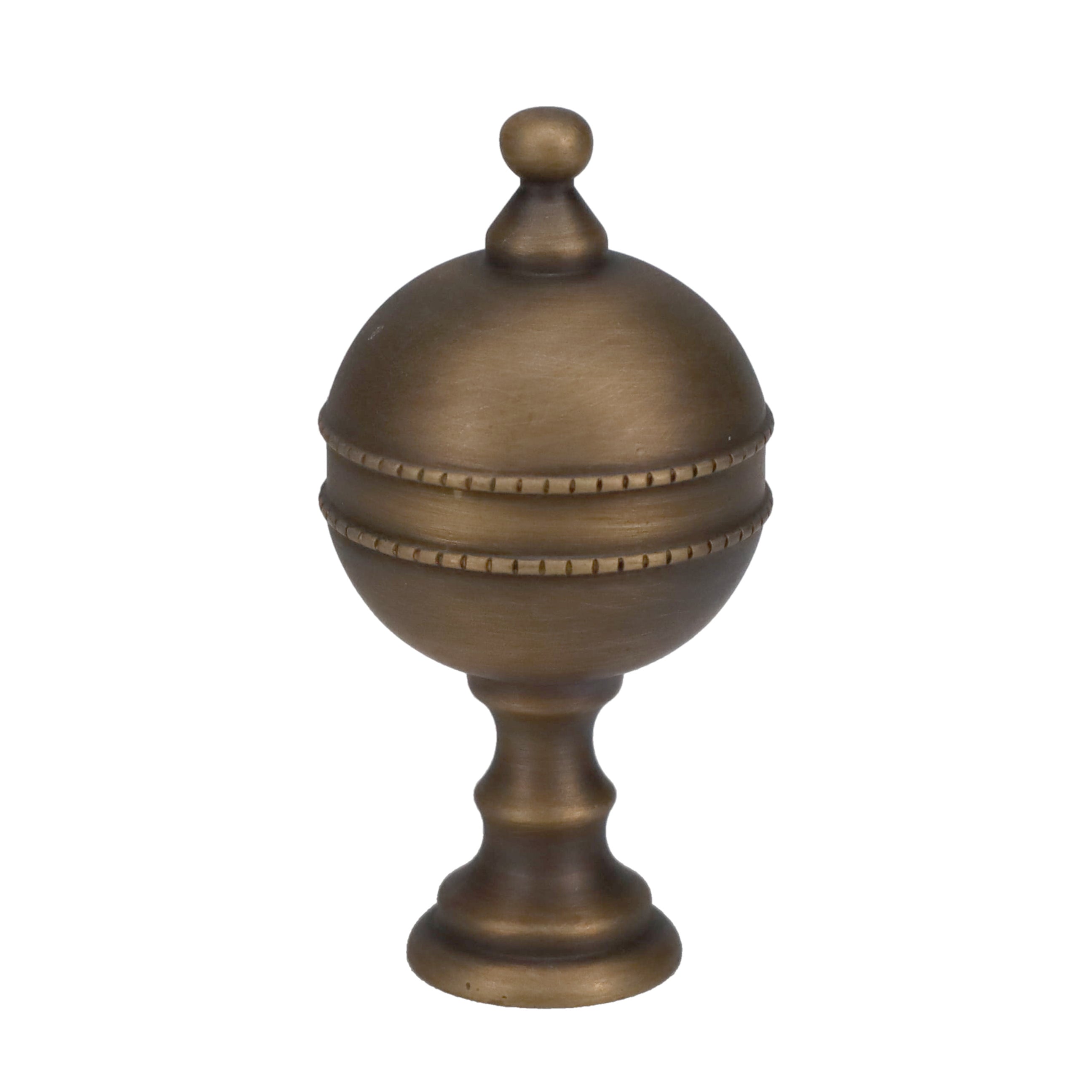 2-7/8" Tall Brass Finial, Urn Style, Bronze Finish, 1/4-27F Tap (15209BR)