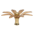 1-1/4" Tall Brass Finial, 3-1/4" Diam. Gold Flower Petal Bloom, 1/4-27F Tap (15214)