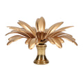 1-1/8" Tall Brass Finial, 2-7/8" Diam. Gold Flower Petal Bloom, 1/4-27F Tap (15215G)