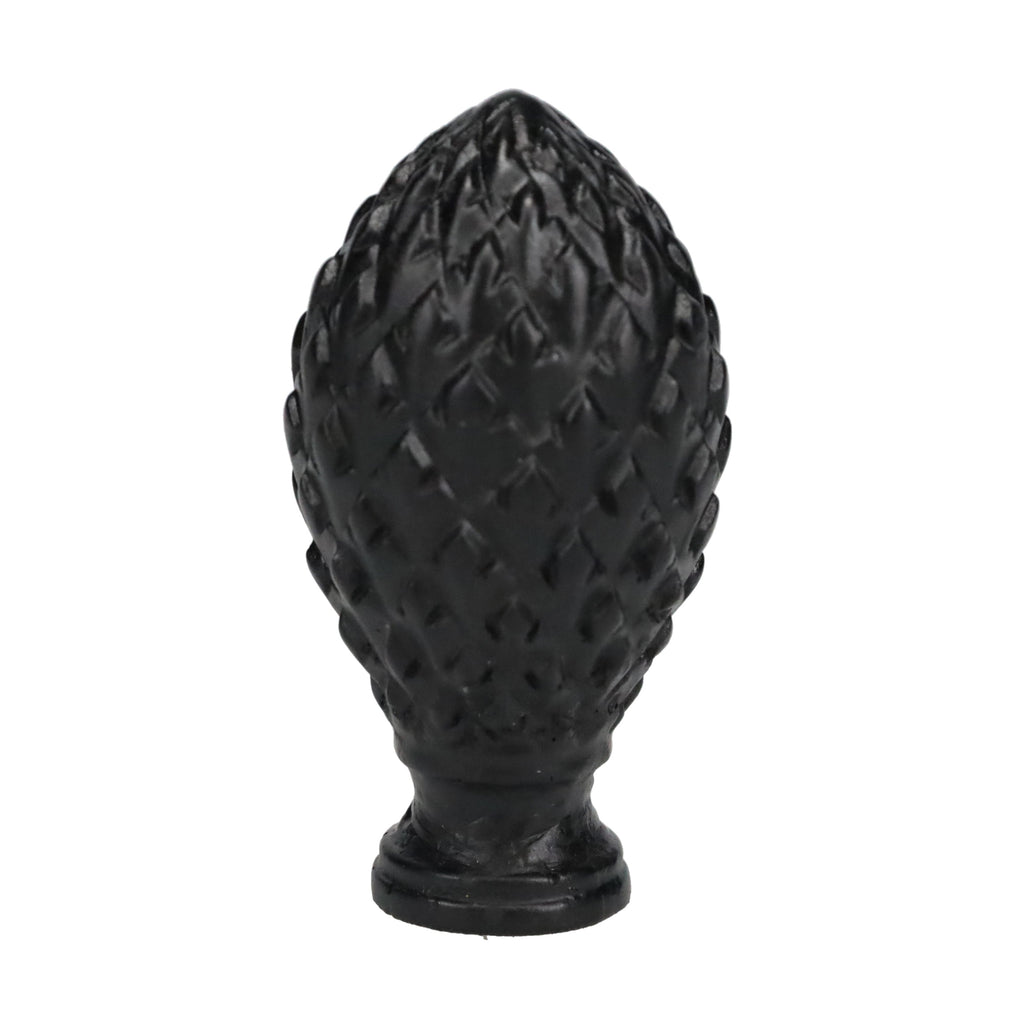 2-3/4" Tall Finial, 1-1/2" Diam. Black Pineapple, 1/4-27F Tap (15221)