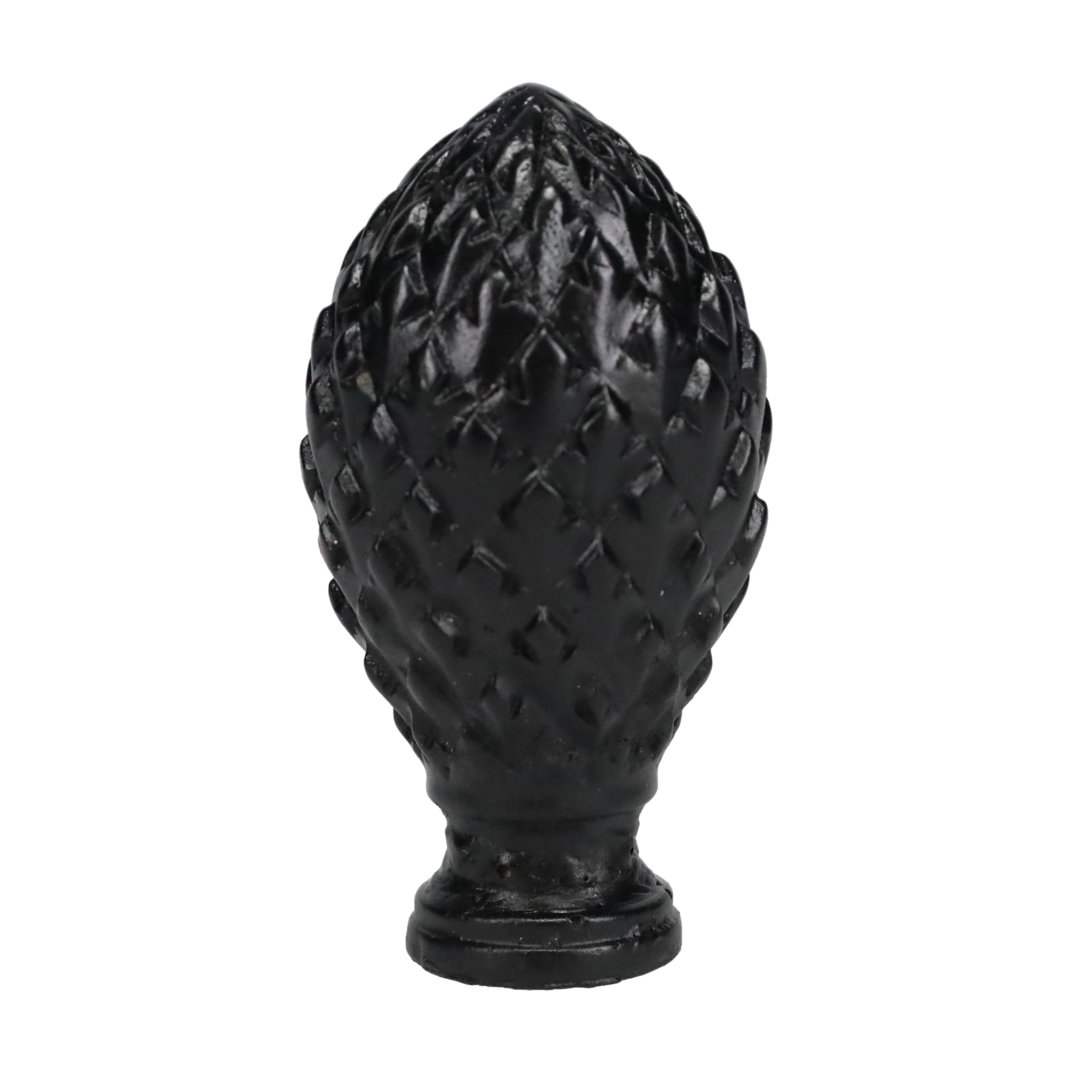 2-3/4" Tall Finial, 1-1/2" Diam. Black Pineapple, 1/4-27F Tap (15221)