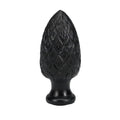 2-7/16" Tall Finial, 1" Diam. Black Pineapple, 1/4-27F Tap (15222BK)