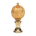 2" Tall Brass Finial, 7/8" Diam. Egg Pod Sphere, 1/4-27F Tap (15224)