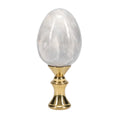2-11/16" Tall Brass Goblet Style Finial, Marble Egg, 1/4-27F Tap (15225)