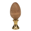 2-1/8" Tall Brass Finial, 7/8" Diam. Wooden Egg, 1/4-27F Tap (15228)