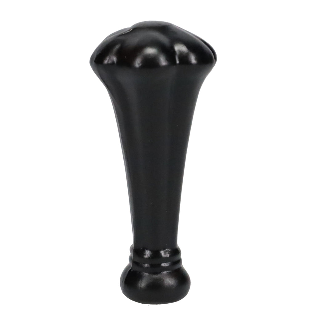 3-5/16" Tall Brass Finial, Black 1-1/2" Wide Broccoli Shape, 1/4-27F Tap (15229)