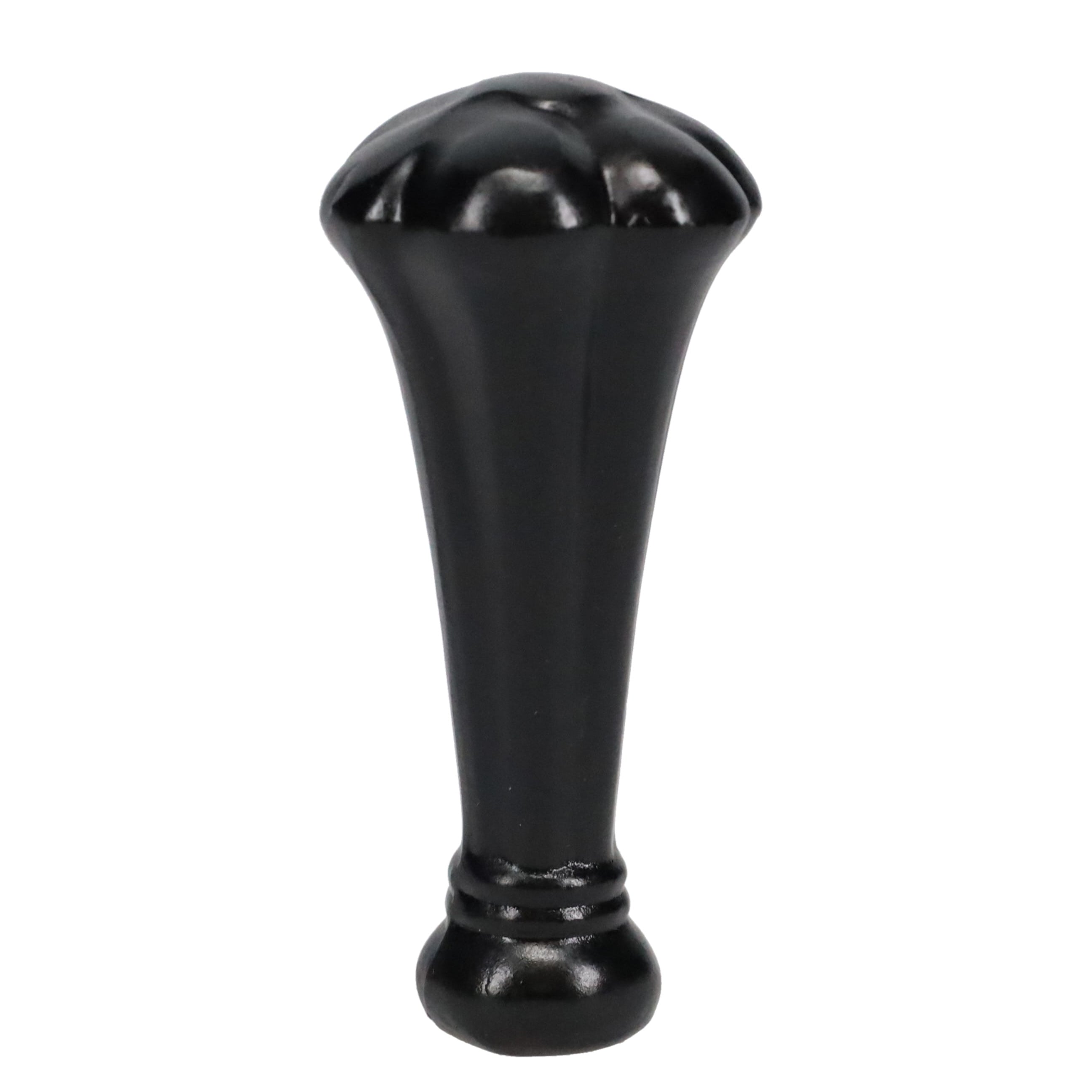 3-5/16" Tall Brass Finial, Black 1-1/2" Wide Broccoli Shape, 1/4-27F Tap (15229)