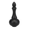3" Tall Brass Finial, 1-1/4" Wide Spindle, Wrought Iron Black 1/4-27F Tap (15232BK)