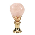 Brass Finial with Milky Quartz Stone, 1/4-27F Tap (15239)