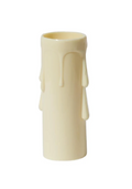 2-1/2 Inch Tall Ivory Color Plastic Candelabra Candle Cover (19800L25)