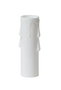 White 3" Tall Plastic Candelabra Candle Cover (19801L3)