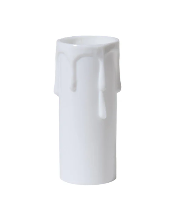 White Color Medium Sized Candle Cover, 3 Inches Tall (19804L3)