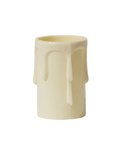 2 Inch Tall Ivory Plastic Medium Sized Candle Cover (19815L2)