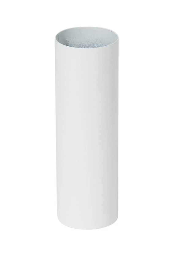 Seamless Satin White Steel Medium Sized Candle Cover, Choice of Size (19862SW)