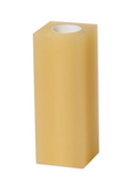 1-1/2 Inch Square Gold Polybeeswax Candelabra Size Candle Covers, Choice of Height (19907G)
