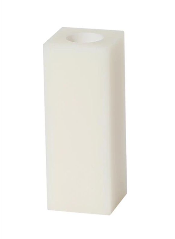 1-1/2 Inch Square White Polybeeswax Candelabra Size Candle Covers, Choice of Height (19907i)