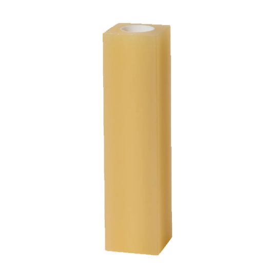 1-1/2 Inch Square Gold Polybeeswax Candelabra Size Candle Covers, Choice of Height (19907G)