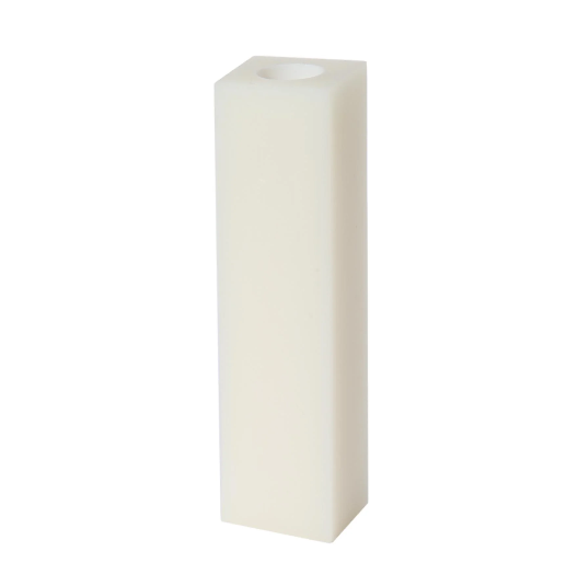 1-1/2 Inch Square White Polybeeswax Candelabra Size Candle Covers, Choice of Height (19907i)