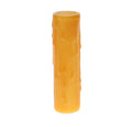 Gold Coin Color Polybeeswax CANDELABRA Size (7/8"I.D.) Candle Cover, 4" Height (19910Q)