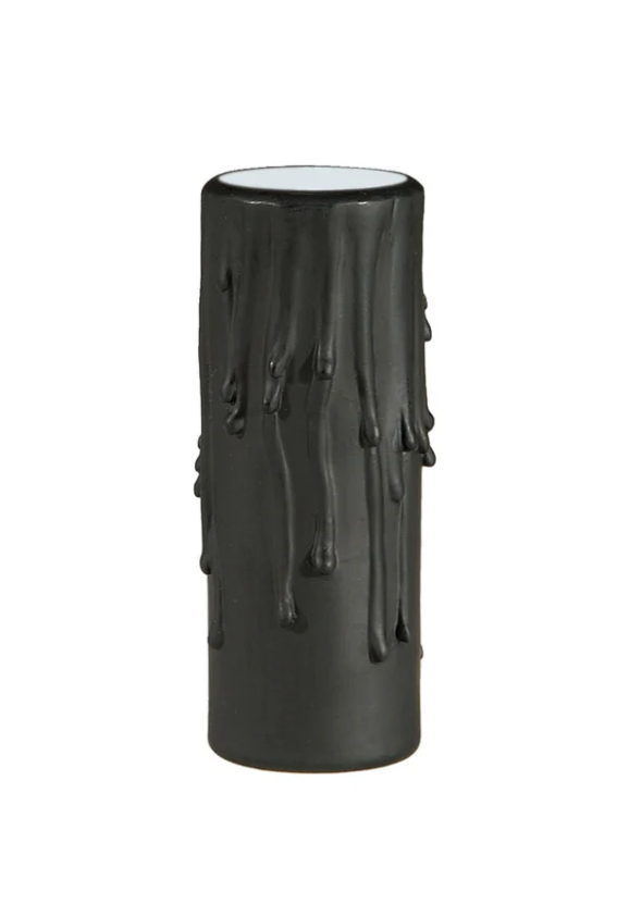 Black Medium Base Polybeeswax Candle Covers, 4" Height (19912B)