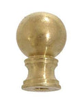 1-1/2" Tall Brass Ball Finial, 1" Diameter, Tap 1/4-27F, Burnished & Lacquered (20821)